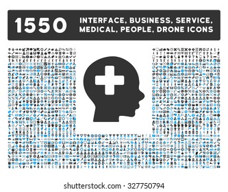 Head Medicine and other web interface, business tools, people poses, medical service vector icons. Style is flat symbols, bicolored, rounded angles, white background.
