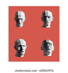 Head men, abstract men head.