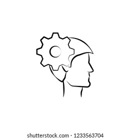 head, mental, mind hand drawn icon. Outline symbol design from business set
