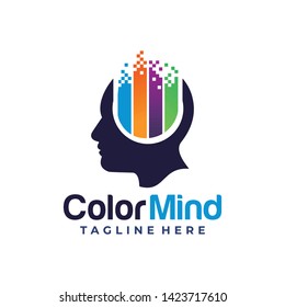 head mind color logo icon