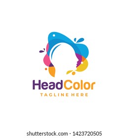 head mind color logo icon