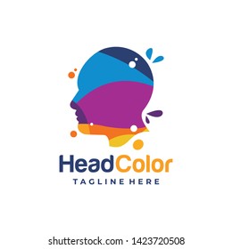 head mind color logo icon