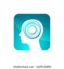 head mind logo design illustration