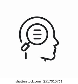 head mind search icon sign vector