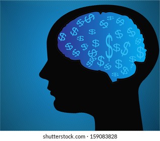 Head with money