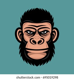 Head monkey illustration