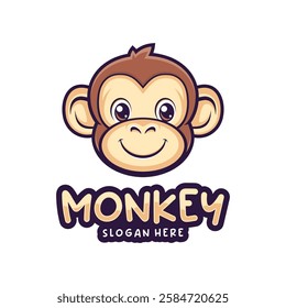 Head Monkey Mascot logo design concept vector. Creative Monkey Logo Design Template.