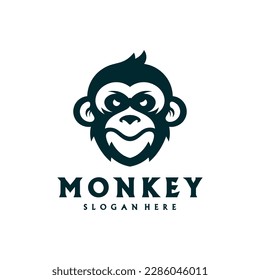 Head Monkey Mascot logo template Vector. Creative Monkey Logo Vector