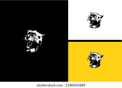 head monster cat vector black and white