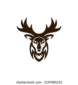 Head Moose Animal Illustration Logo