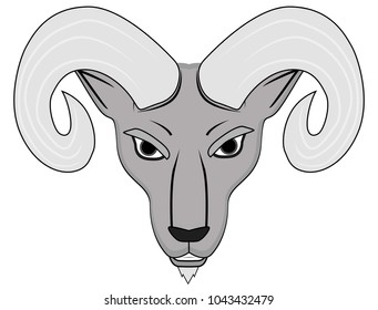 Head Mountain Sheep Stock Vector (Royalty Free) 1043432479 | Shutterstock