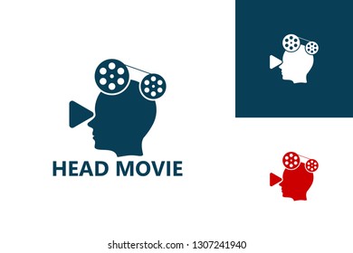 Head Movie Logo Template Design Vector, Emblem, Design Concept, Creative Symbol, Icon