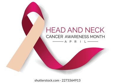  Head and Neck Cancer Awareness Calligraphy Poster Design. April is Cancer Awareness Month. Vector. Vector illustration