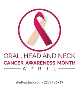 Head and Neck Cancer Awareness Calligraphy Poster Design. April is Cancer Awareness Month. Vector. Vector illustration