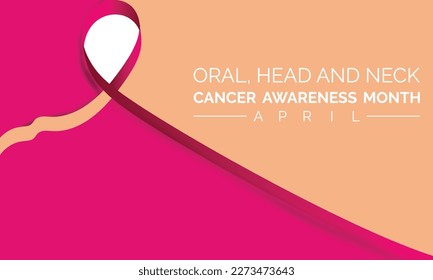 Head and Neck Cancer Awareness Calligraphy Poster Design. April is Cancer Awareness Month. Vector. Vector illustrationHead and Neck Cancer Aw