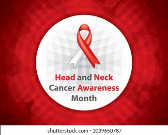 Head and Neck Cancer Awareness Month.Cancer Ribbon Background.Vector illustration.