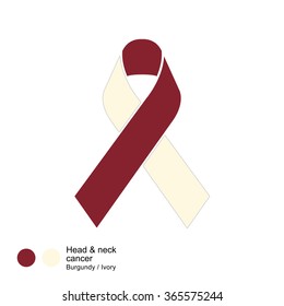 Head And Neck Cancer Ribbon Vector
