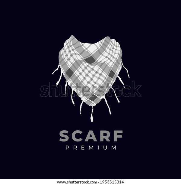 Head Neck Scarf army military\
tactical desert arab, isolated on dark background, usable for\
business or t shirt print design template, vector\
illustration
