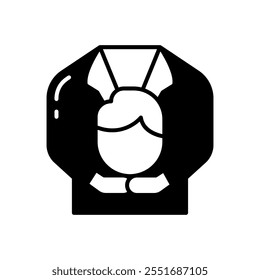 Head Off Trick Glyph Icon, Vector illustration