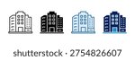 Head Office Icon Set Multiple Style Collection