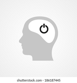 Head and on/off icon