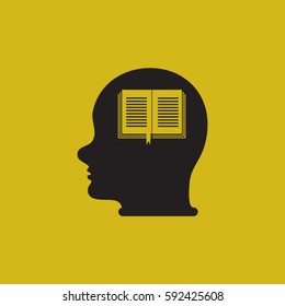 Head Open Book Stock Vector (Royalty Free) 592425608 | Shutterstock