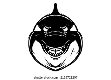 Head Orca Whale Logo vector logo