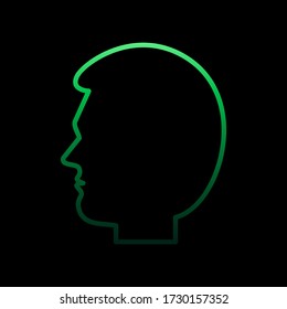 Head, organ nolan icon. Simple thin line, outline vector of Human organ icons for ui and ux, website or mobile application