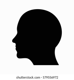 Head outline vector