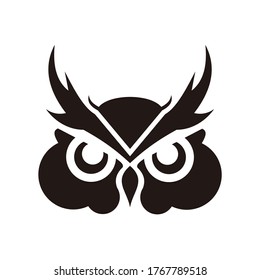 Head Owl Logo Design Template
