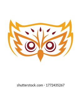 Plantilla de diseño de logotipo de búho de cabeza