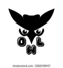 Head Owl Patch V59 Patch Streetwear, Urban Design Black and White Colors Patch Commercial Use