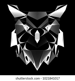 The head of the owl . White outline