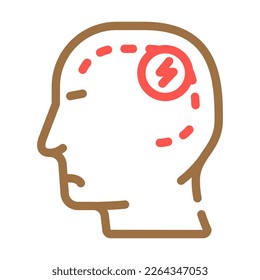 head pain body ache color icon vector. head pain body ache sign. isolated symbol illustration