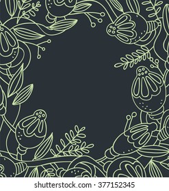 head paint frame of flowers