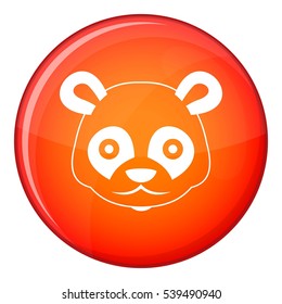 Head of panda icon in red circle isolated on white background vector illustration