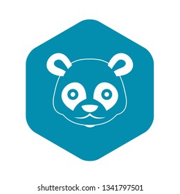 Head of panda icon in simple style isolated vector illustration