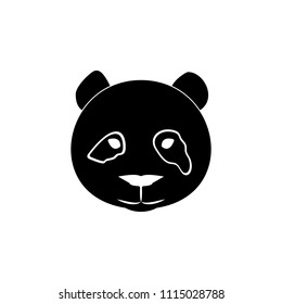 head of panda silhouette icon. Element of animal silhouette for mobile concept and web apps. Detailed panda icon can be used for web and mobile. Premium icon on white background