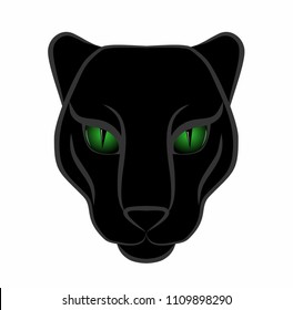 Head Of A Panther With Green Eyes 