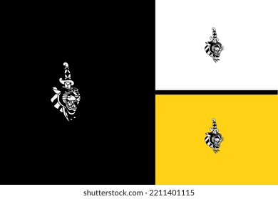 head panther and sword vector line art design