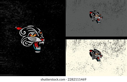 head panther tribal vector illustration mascot design