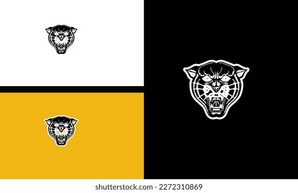 head panther vector illustration outline design