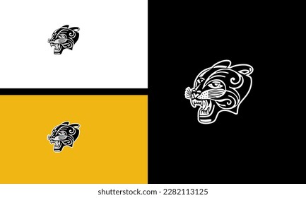 head panther vector line art design