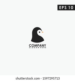 Head Of Penguin Logo Design. Head Of Penguin Logo Template. Modern Design. Flat Logo. Vector Illustration