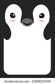 Head Penguin memo greeting card background