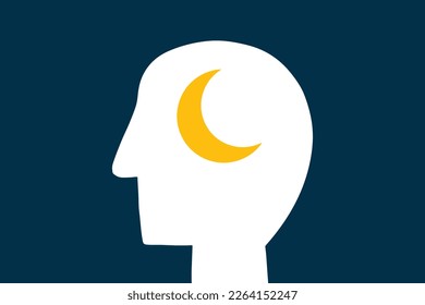 head people with crescent isolated