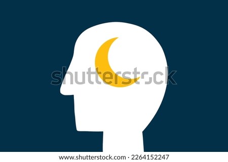 head people with crescent isolated