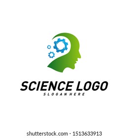
Head People with Gear Logo Vector Template. Brain, Creative mind with Mechanic, learning and design icons. Man head, people symbols. Colorful Icon