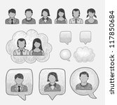 Head People Line Icons