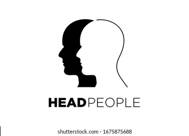 Head people for logo design concept, very suitable in various business purposes, also for icon, symbol and many more.